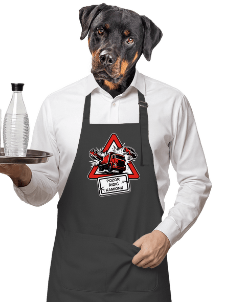 Řidič kamionu zástěra Dark Grey