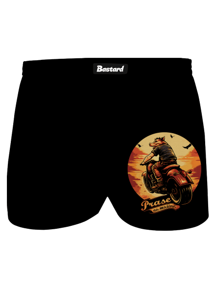 Prase na mašině pánské trenky Black