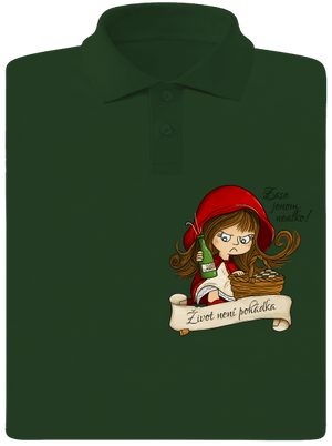 Zase nealko – Život není pohádka pánská polokošile Bottle Green Mal