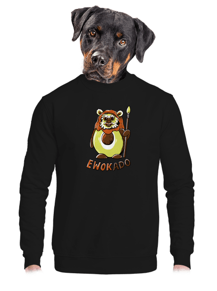 Ewokado unisex mikina bez kapuce Black