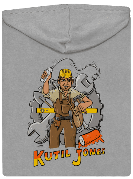 Kutil Jones pánská mikina na zip Light Melange
