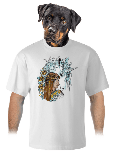 Elfka s jednorožcem unisex tričko oversized White