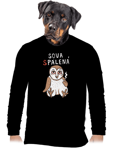 Sova Pálená pánské dlouhý rukáv Black