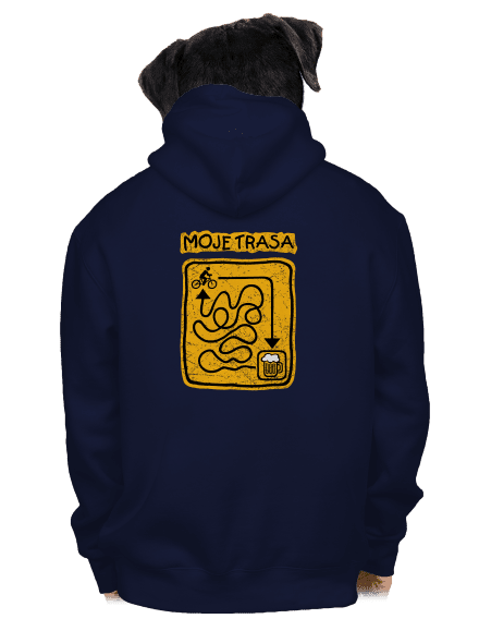 Moje trasa pánská mikina na zip Navy