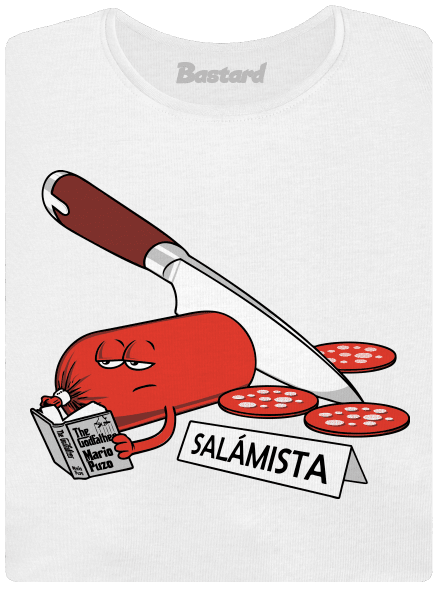 Salámista dámské tričko s lemem White