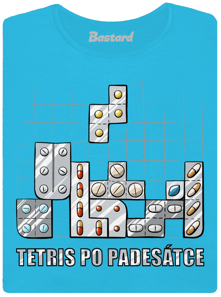 Tetris dámské tričko s lemem Blue Atol