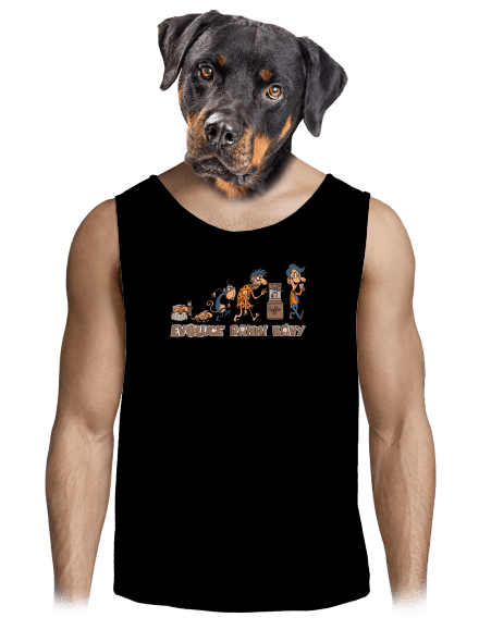 Evoluce ranní kávy pánské tílko Black