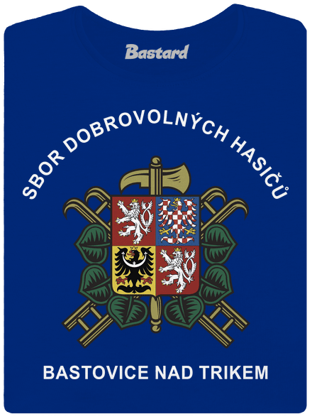 Sbor dobrovolných hasičů s vlastním erbem obce dámské tričko Royal Blue Mal