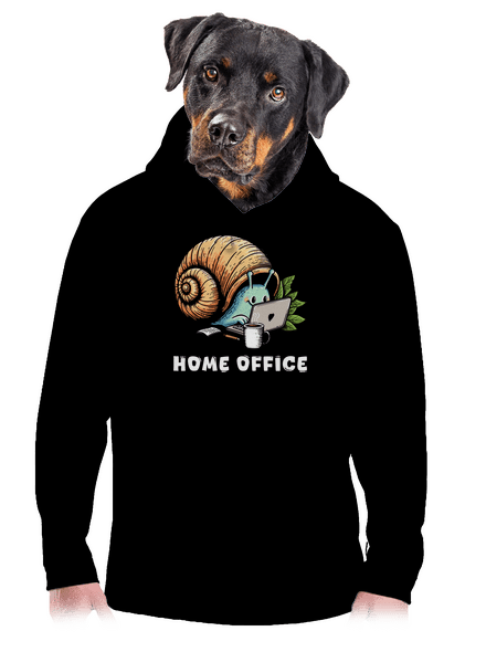 Šnekův home office pánská mikina klokanka Black
