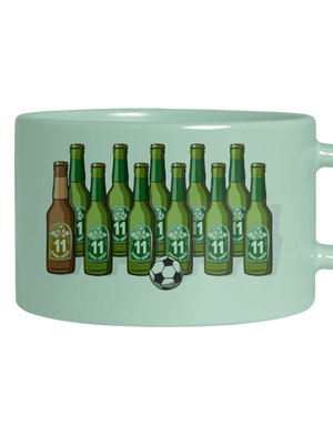 Fotbalová jedenáctka hrnek makronka Mint Macaron