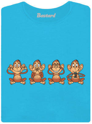 Opička s mobilem dámské tričko s lemem Blue Atol