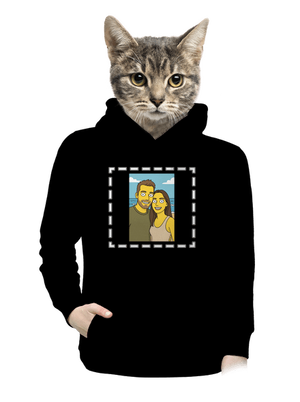 Simpsonovi z vlastní fotky dámská mikina klokanka Black