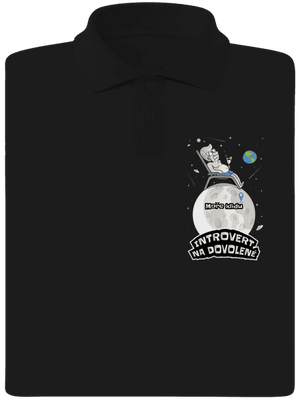 Introvert na dovolené pánská polokošile Black