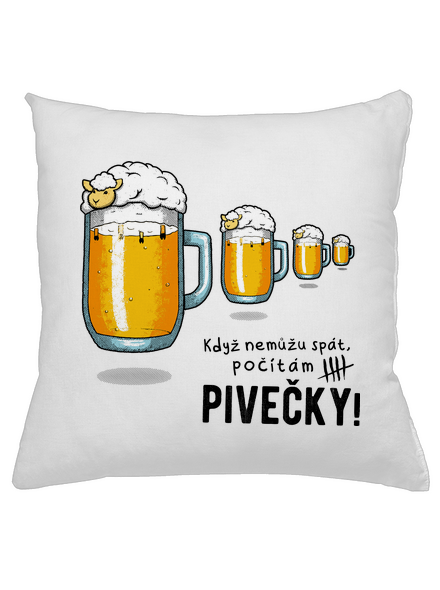 Pivečka polštář White
