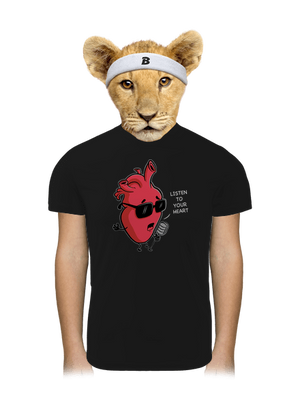 Listen to your heart dětské sportovní tričko Black