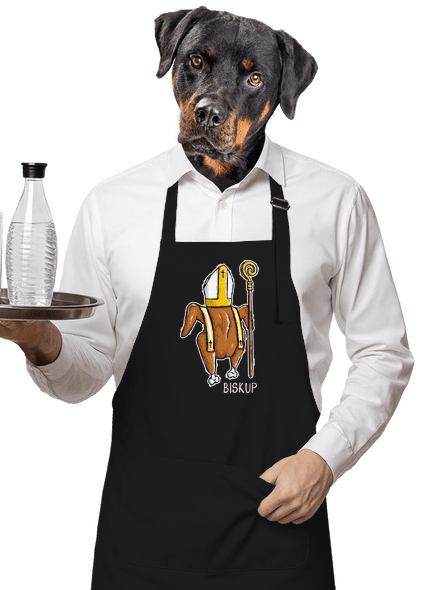 Biskup zástěra Black