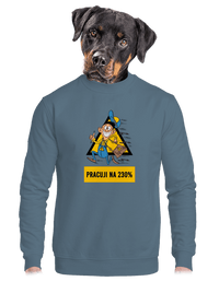 unisex mikina bez kapuce