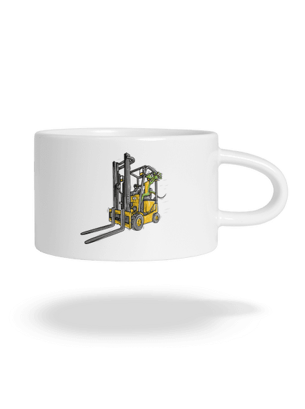 Ještěrka  hrnek makronka White