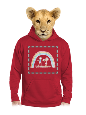 Dětské kresby - nahraj vlastní dětská mikina klokanka Fire Red