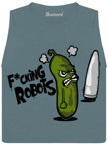 Fucking Robots dámské tílko volné Heather Deep Teal