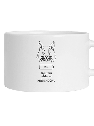 Nemůžu, mám kočku hrnek makronka White
