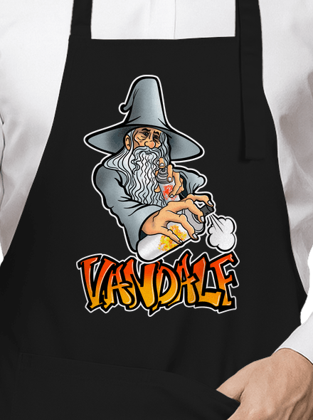 Vandalf zástěra Black