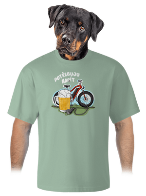 Potřebuju napít unisex tričko oversized Sage