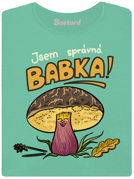 Babka a hříbeček dámské tričko premium Mint Mal