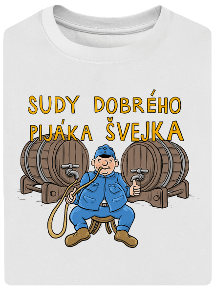 Sudy dobrého pijáka Švejka unisex tričko oversized White