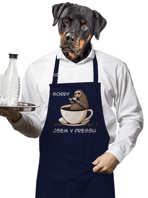 V pressu zástěra Navy