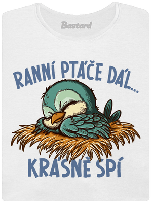 Ranní ptáče spí dámské tričko White