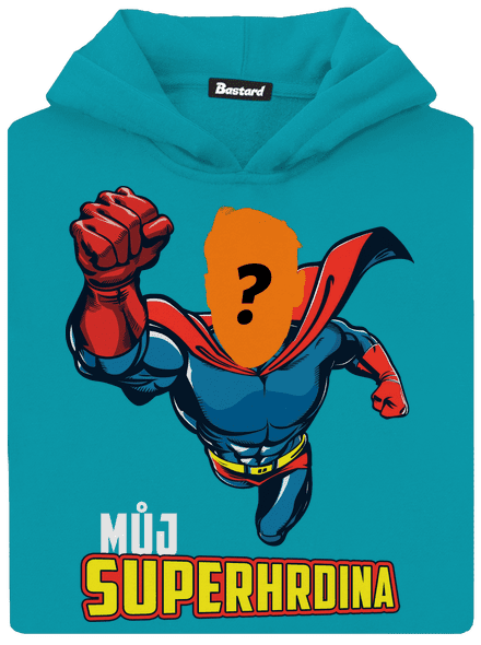 Můj superhrdina dětská mikina klokanka Hawaiian Blue
