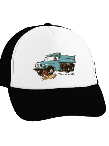 Tatrická masáž kšiltovka truckerka Black cap