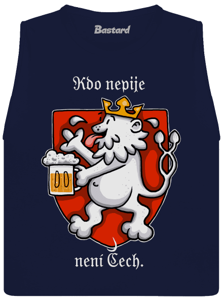 Kdo nepije, není Čech dámské tílko volné Navy