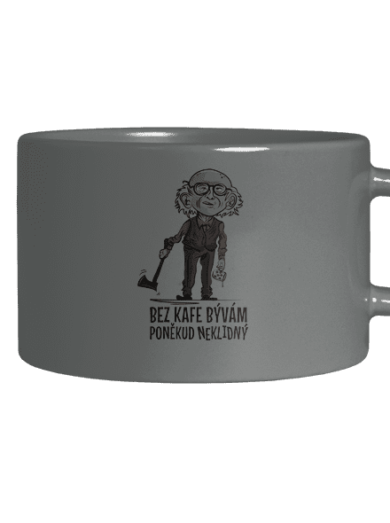 Neklidný bez kafe hrnek makronka Grey Macaron
