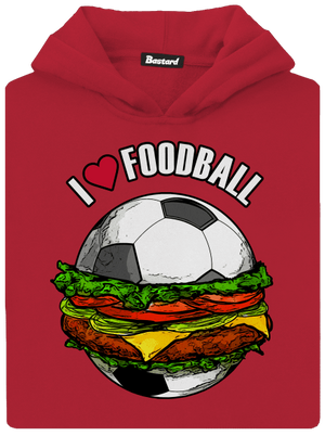 Foodball dětská mikina klokanka Fire Red