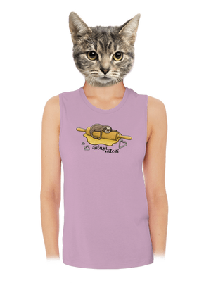 Miluju válení dámské tílko volné Lilac