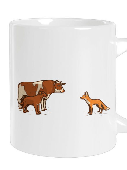 Vůl, pes a vulpes velký hrnek White
