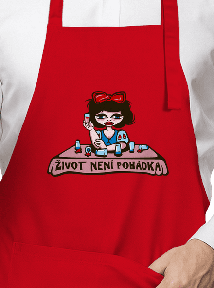 Sněhurka zástěra Red