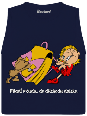 Školačka dámské tílko volné Navy