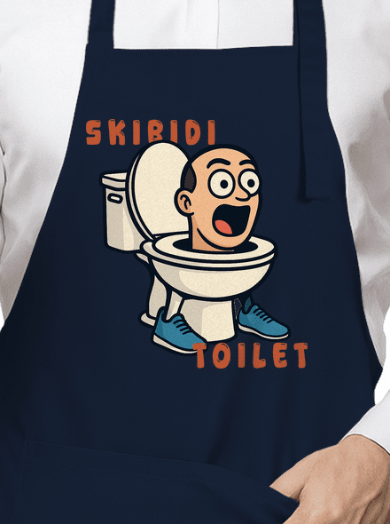 Skibidi Toilet zástěra Navy