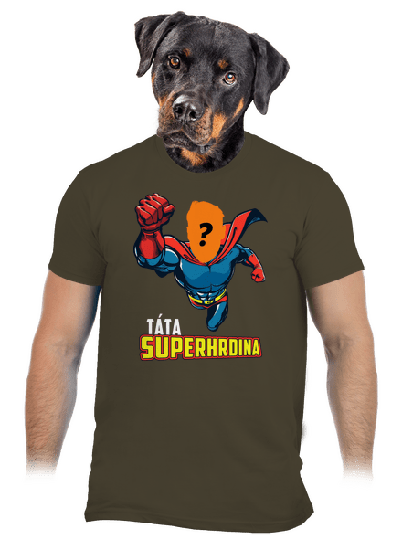 Táta superhrdina pánské tričko Urban Khaki