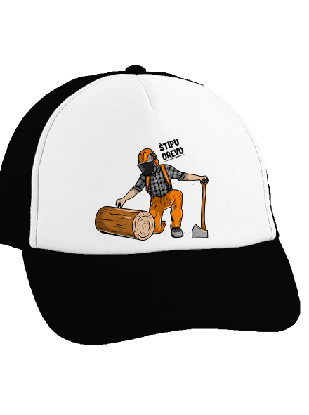 Dřevorubec kšiltovka truckerka Black cap