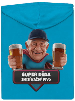 Super děda dámská mikina na zip Blue Atol