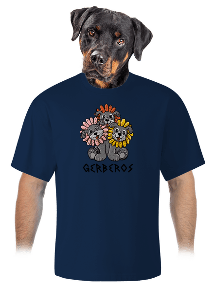 Gerberos unisex tričko oversized Midnight Blue