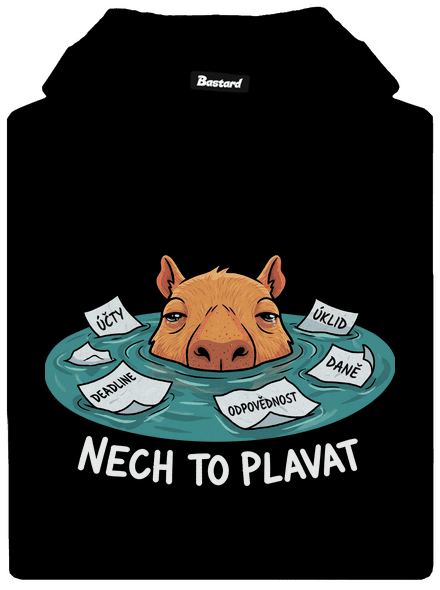 Nech to plavat pánská mikina klokanka Black