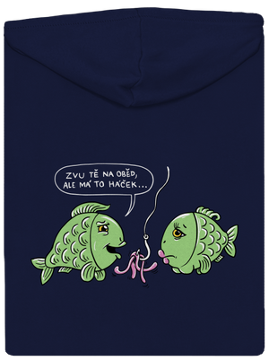 Háček pánská mikina na zip Navy