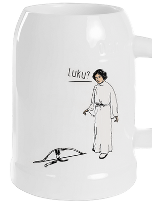 Luke a Leia půllitr White