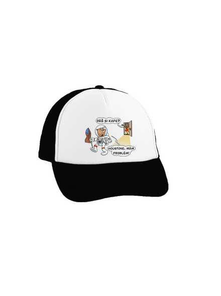 Houstone, mám problém! kšiltovka truckerka Black cap