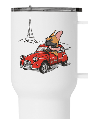 Francouzský buldoček termohrnek White